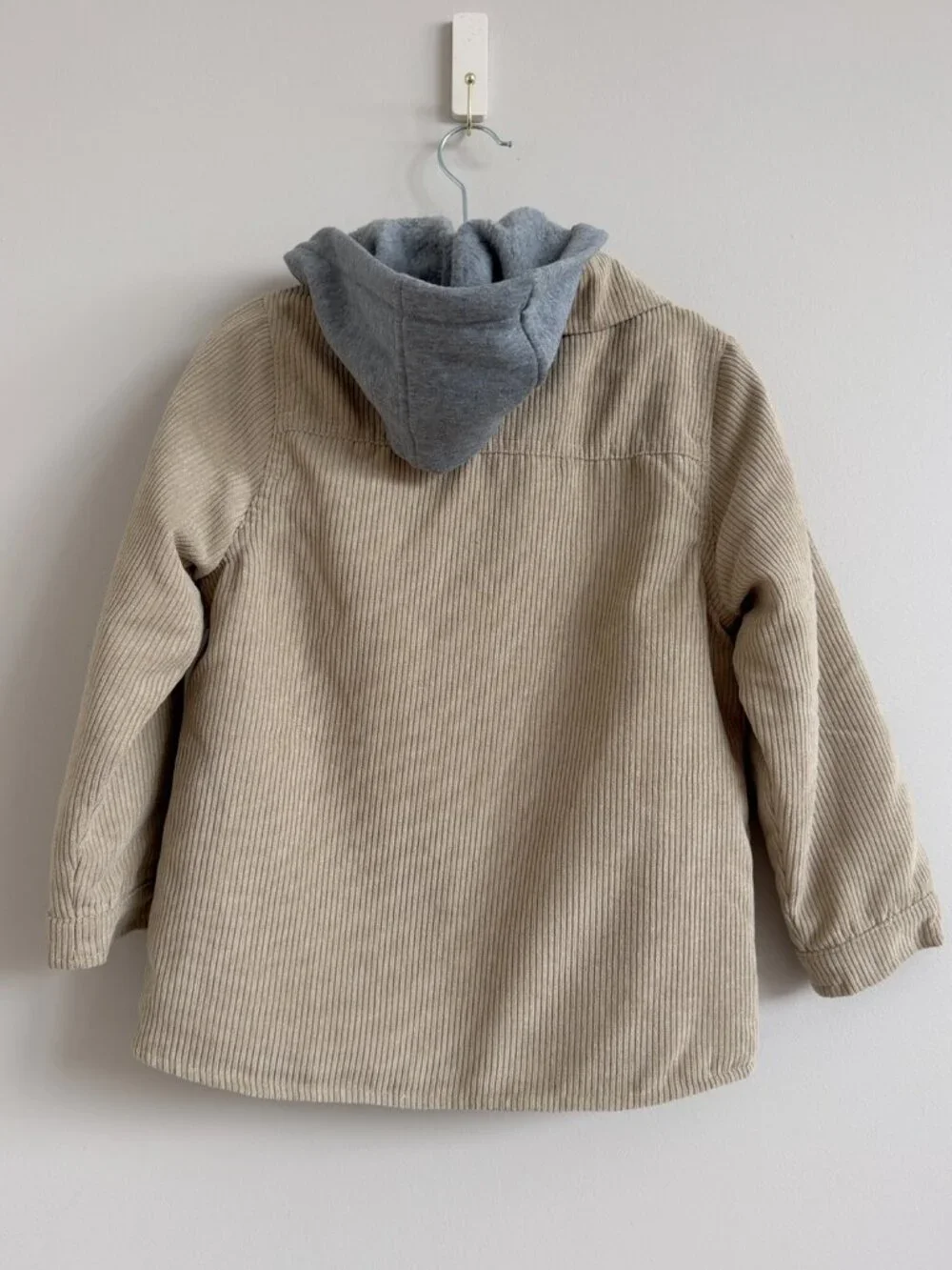 London Fog Supply Kids Sherpa Lined Corduroy Hooded Jacket Size 5/6 NWOT
